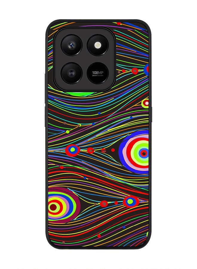 Stylizedd For Honor X7d 4G / X7d 5G / 400 Smart Case,Slim fit Camera Protection, Shockproof Thin Phone cover  - Peacock Eyes - Image 1